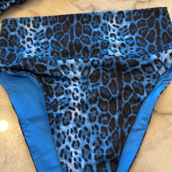 Beach Riot Sophia Blue Leopard Print Bikini Set - Picture 4 of 6